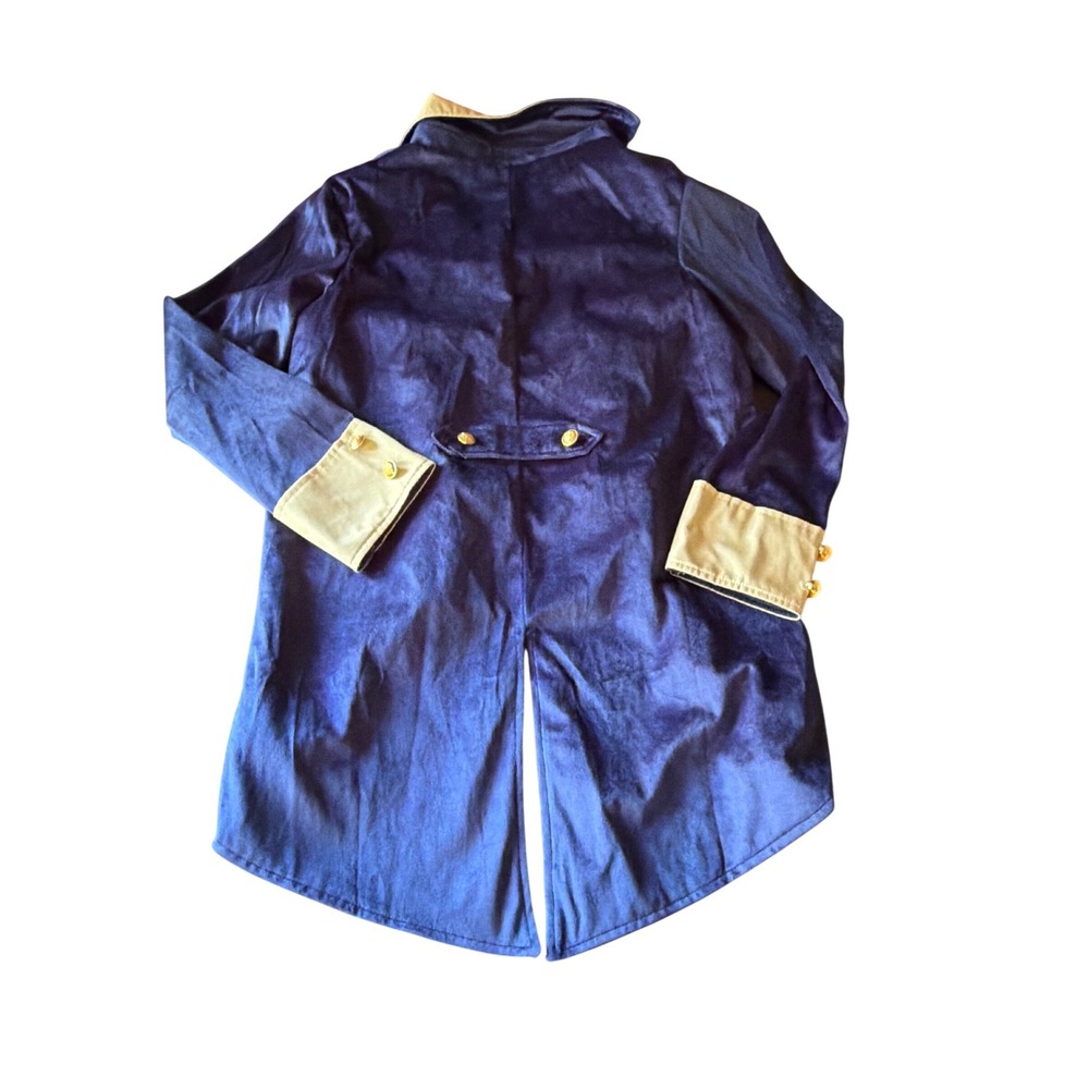 Revolutionary Costume Blue Cream Prince Charming Colonial Set Jacket Pants 160 - Picture 6 of 8